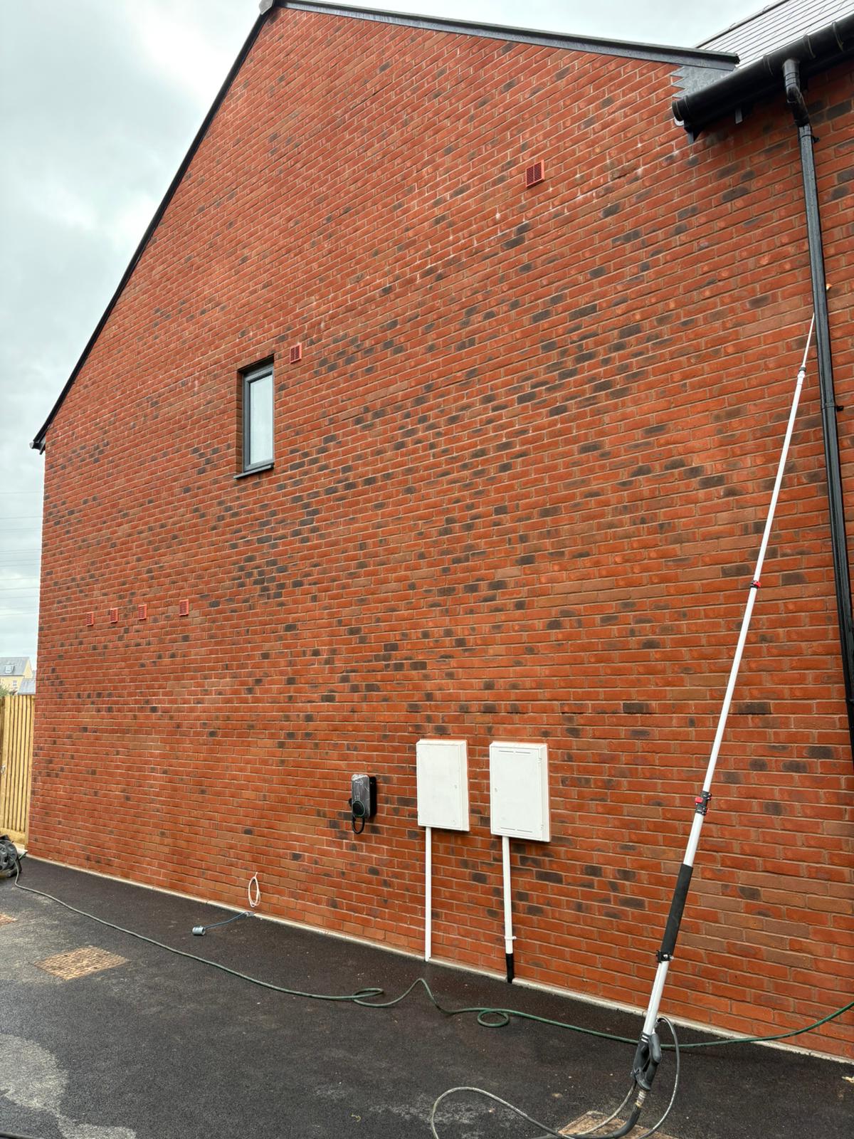 Post construction brick cleaning results in Devon