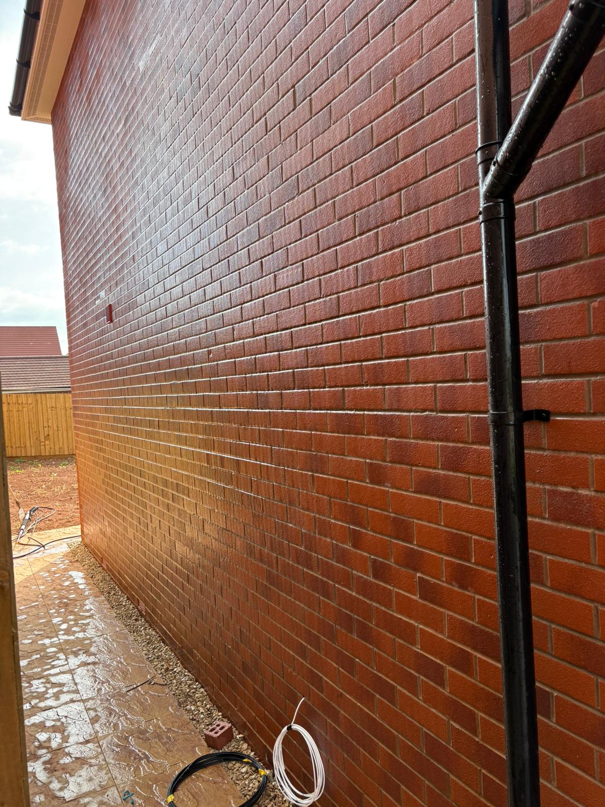 Brick cleaning equipment setup