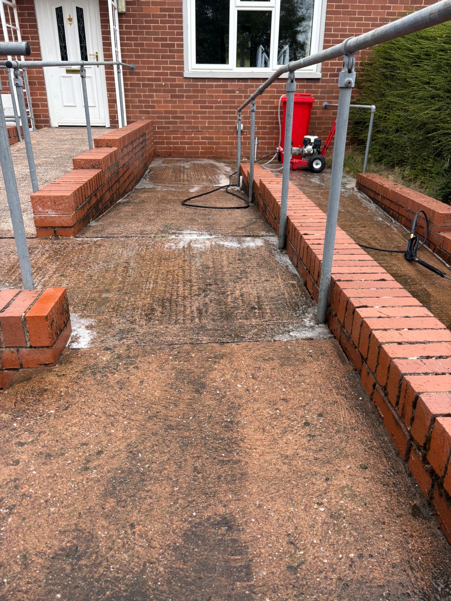 Patio before cleaning